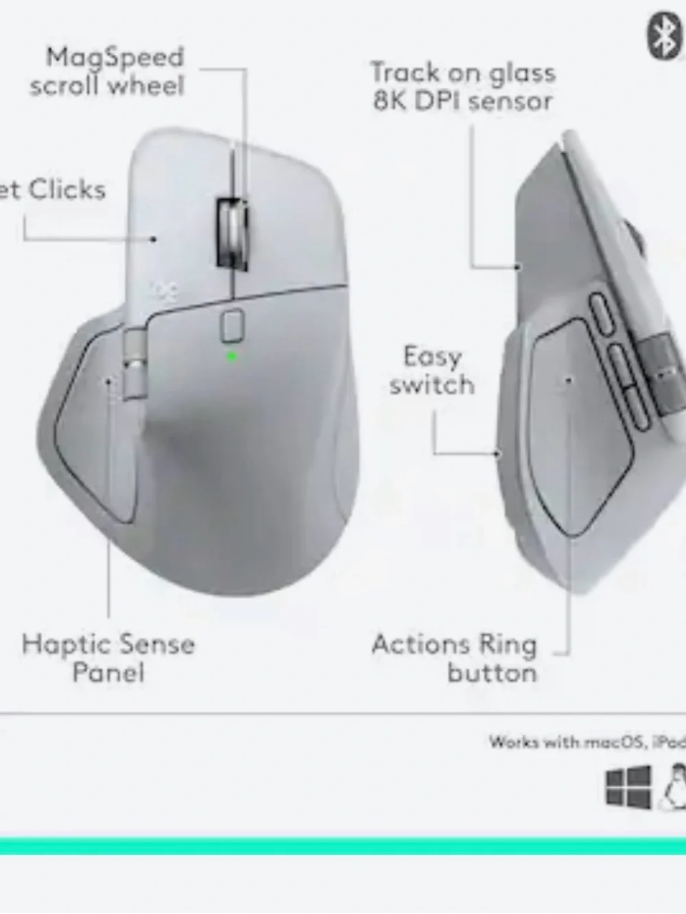 Logitech - MX Master 4 for Mac - Wireless Laser Ergonomic Mouse